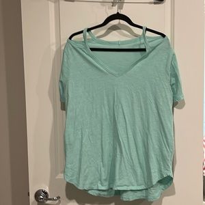 Lane Bryant cut out shoulder T-shirt